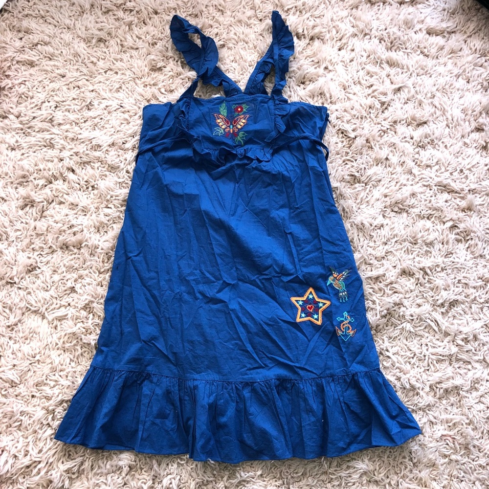 Topshop blue pinafore